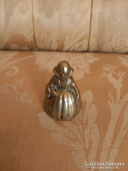 Spectacular antique copper lady's bell (4.6x3.7 cm)