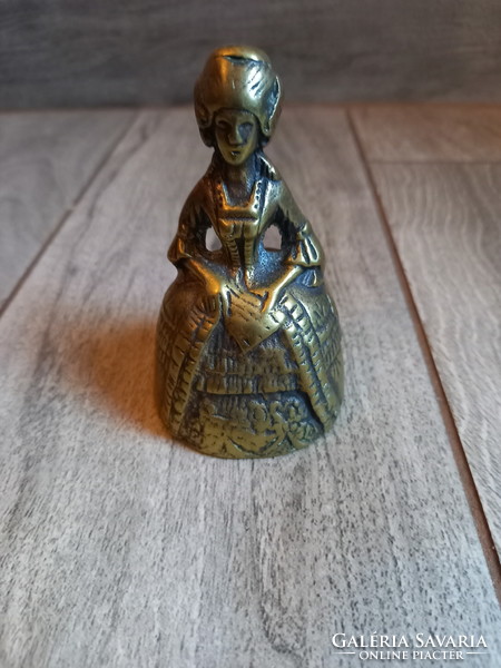 Wonderful large old copper lady's bell (9.8x5.8 cm)