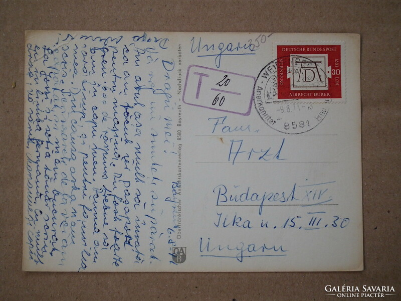 Postcard Germany, Bayreuth, according to the picture, registered mail