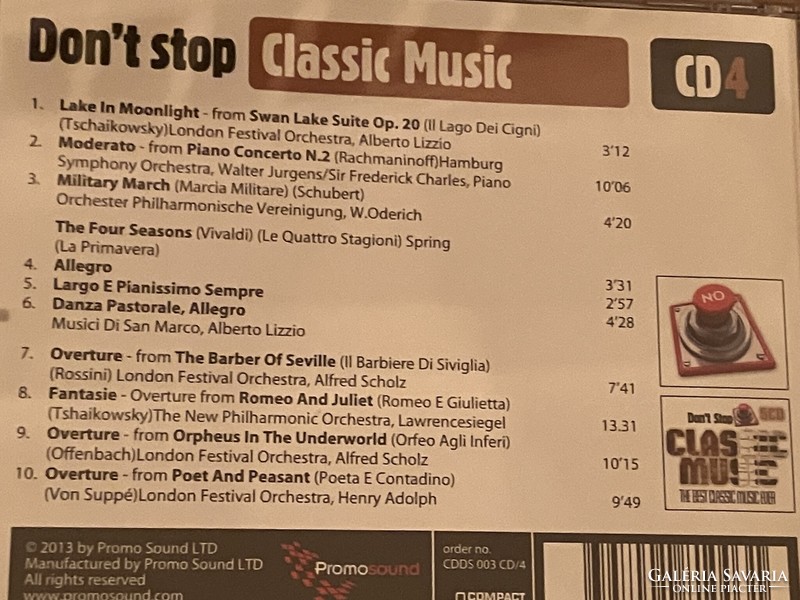 Klasszikus zene válogatás 5 CD egybe - Don't Stop Classic Music The Best Classic Music Ever