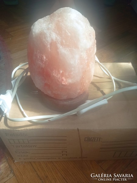 Unpolished Himalayan salt crystal lamp