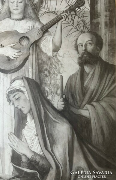 Paul Schukovsky: Angyali üdvözlet (1881 papír  akvarelll)