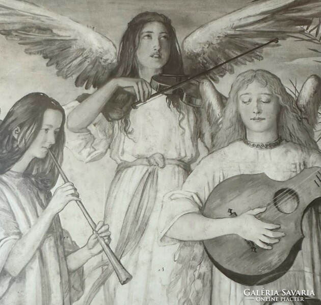 Paul Schukovsky: Angyali üdvözlet (1881 papír  akvarelll)