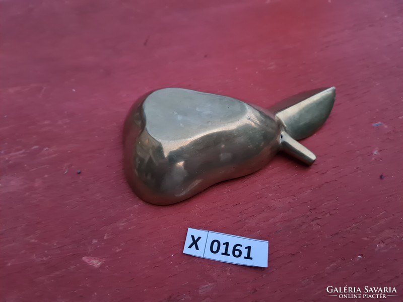 X0161 copper pear-shaped ashtray 13x7.5 cm