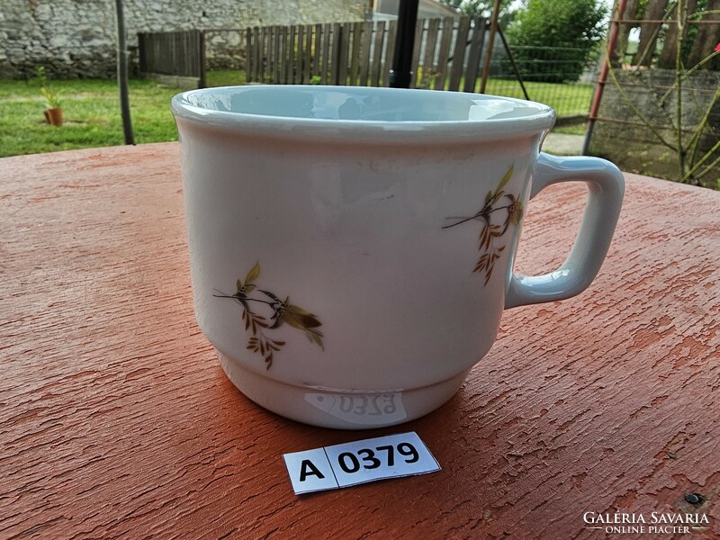 A0379 zsolnay mug with autumn flower pattern
