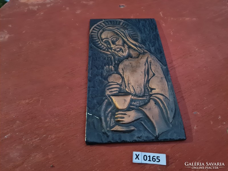 X0165 Réz Jézus falikép 23,5x12,5 cm