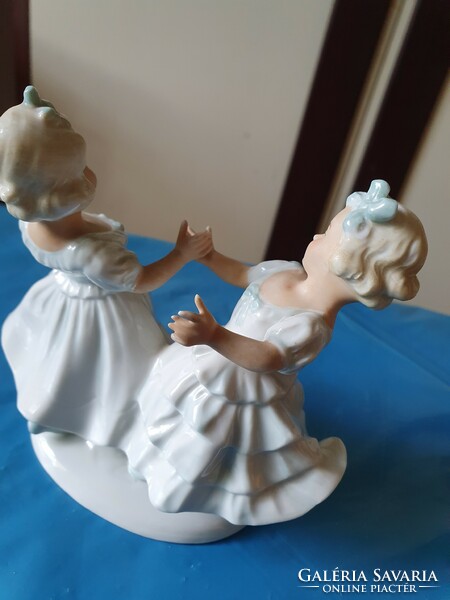 Unterweissbach porcelán táncoló kislányok