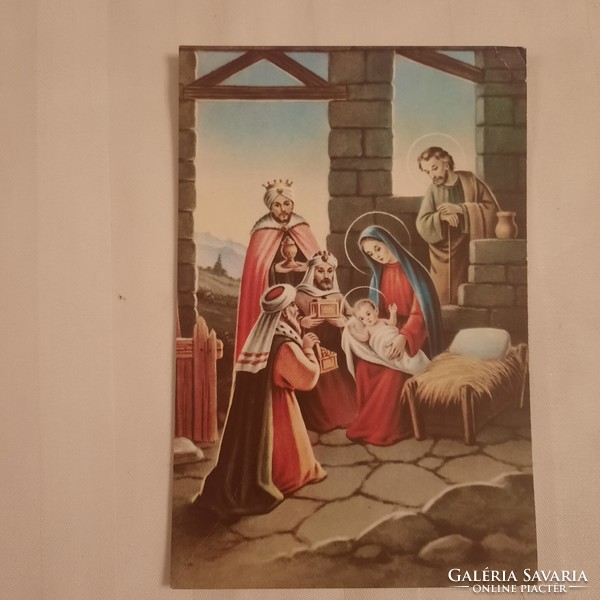 Képeslap Temerin Szent Rozália-plébániatemplomban (Szerbia, Vajdaság) található festményről