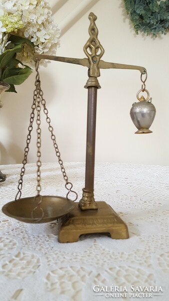 Brass apothecary scales for decoration