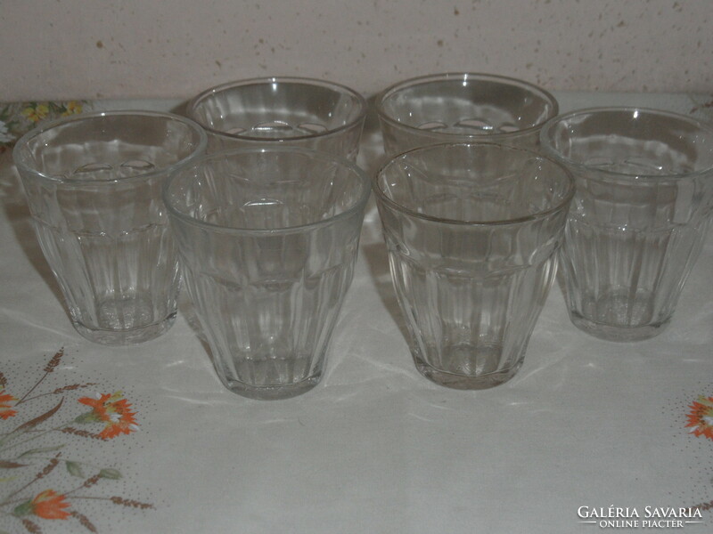 Régebbi hőálló üveg kávés pohár ( 6 db. )