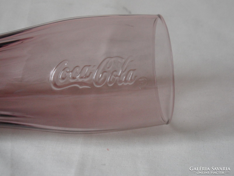 Coca cola üveg pohár ( 3 dl. korall )