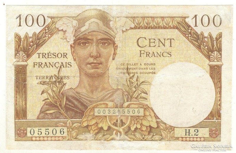 100 Francs 1947 tresor France rare