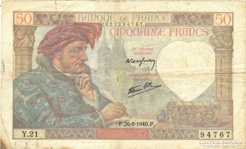 50 frank francs 1940 Franciaország