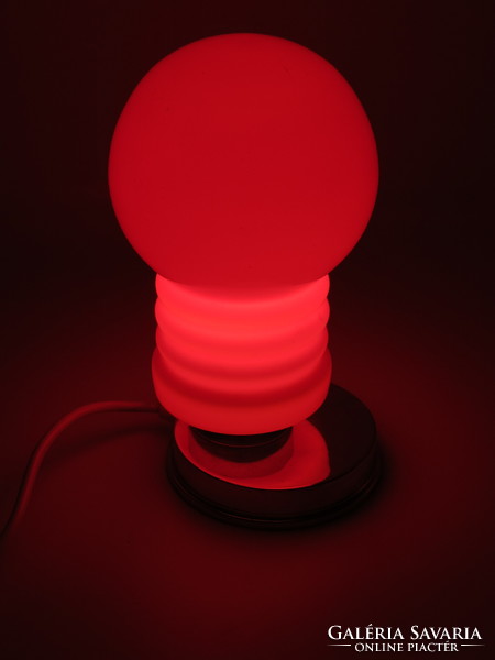 Mid-century space age red glass design lamp