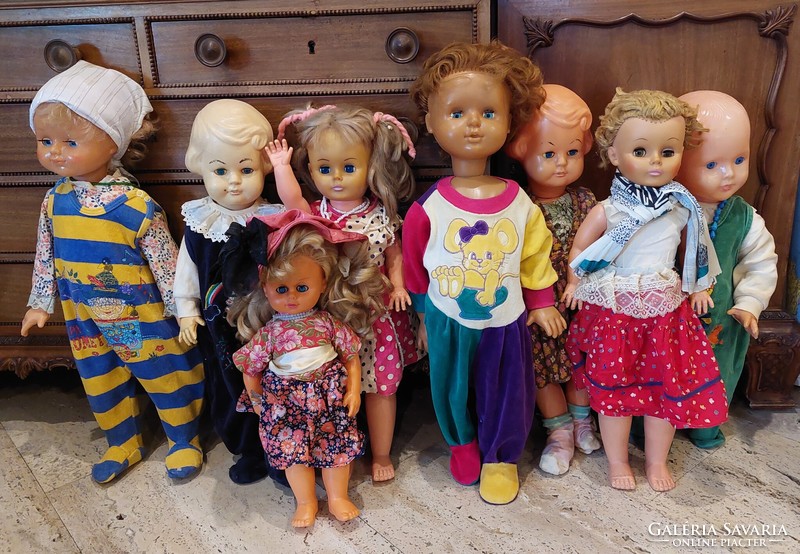 8 Old dolls 43-65 cm