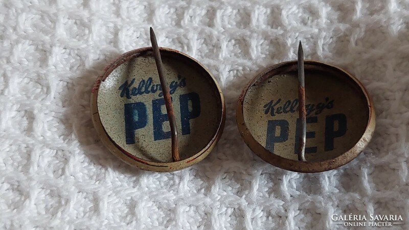 Pep Kellogg's vintage badges