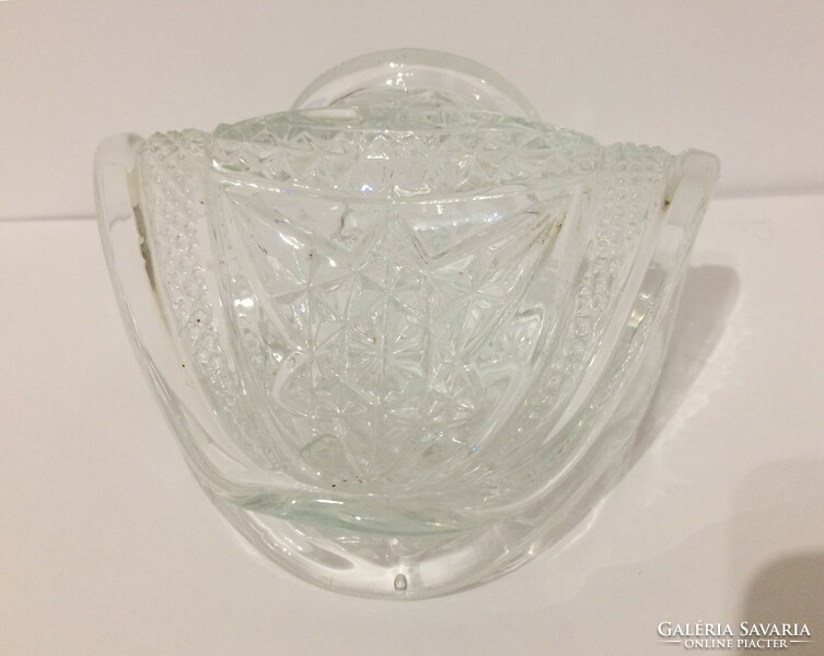 Vintage crystal-glass napkin holder