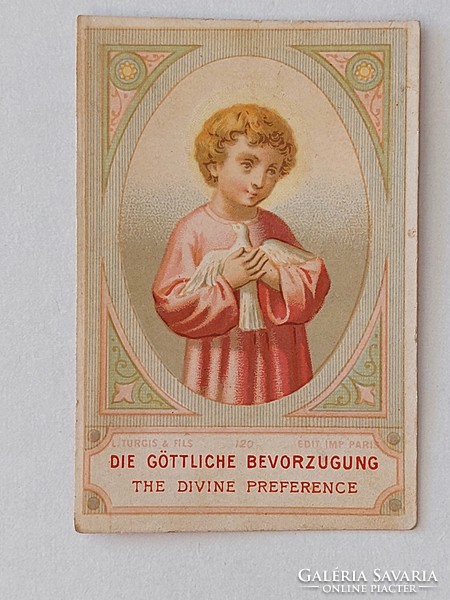Régi vallási imalap 1886 mini szentkép