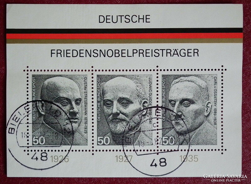 1975. Németország - Béke-Nobeldíjasok blokk (2,50 Euró)