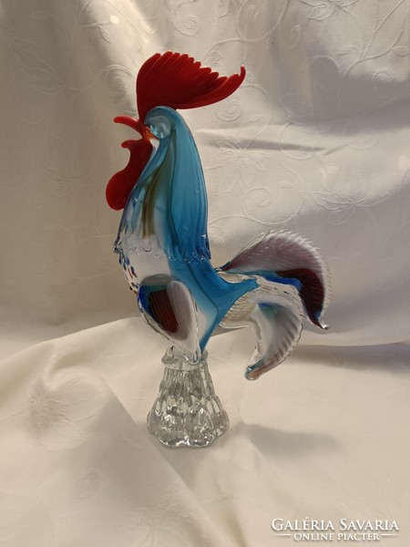 Murano rooster statue vintage