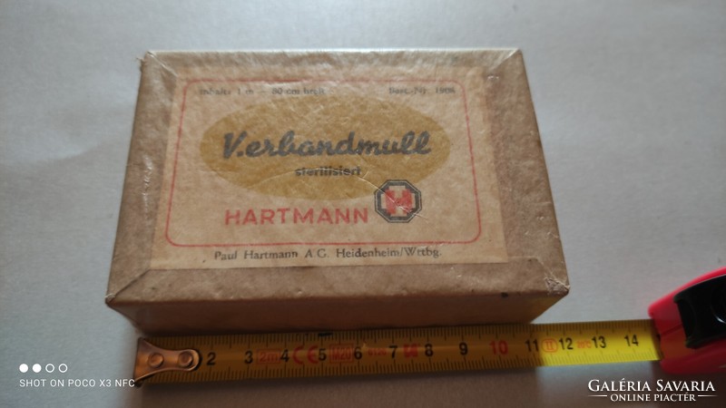 Hartmann antik bontatlan gyógyászati patikai eszköz seb kötöző? kötszer