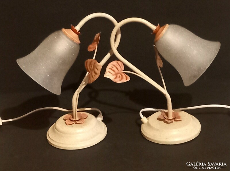 Wrought iron table lamp, negotiable design in pairs