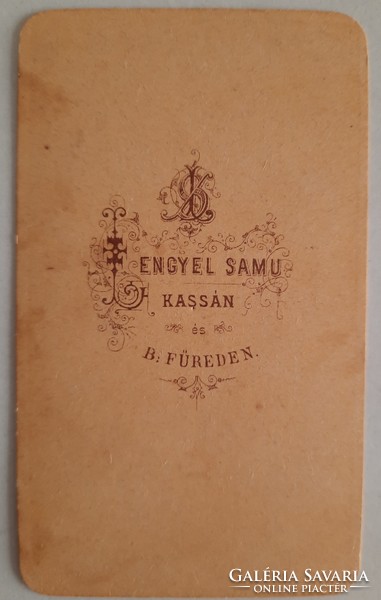 Antique business card (cdv) photo, Polish samu studio in Kassa and b. Füred, 1860s