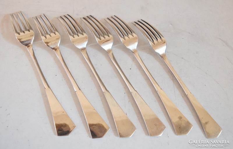 Silver cutlery set for 6 people in a paper box (fm47)