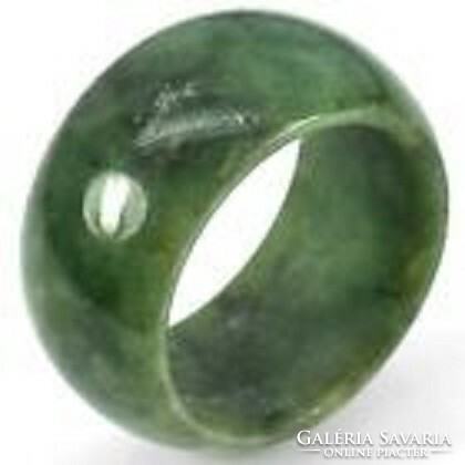 Real, 100% product. Natural oilgreen Thai jade wide wedding ring 41.14ct (19.7mm)