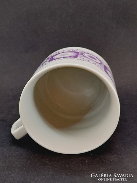 Retro Zsolnay mug in purple