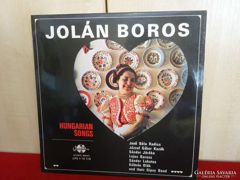 VINYL nagylemez, QUALITON LPX 10128- Stereo-Mono. Boros Jolán - népzene.  Jókai.