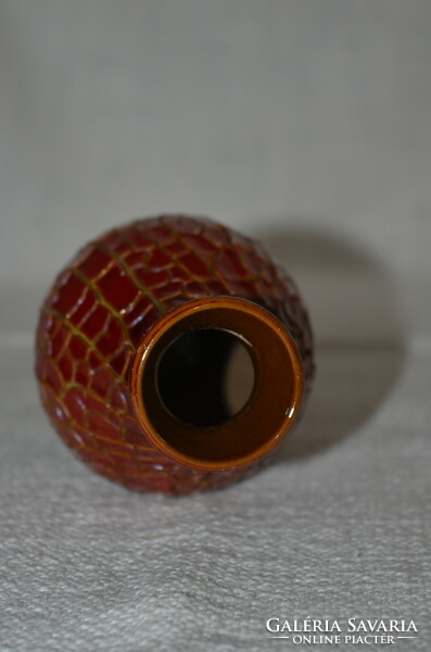 Cracked glazed vase of Zsolnay (damaged) (dbz 0074/1)