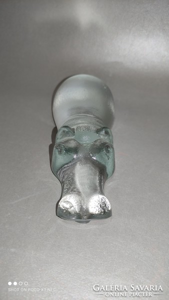 Now it's worth taking! Deeply underpriced - kosta boda glass paperweight hippo sculpture damaged