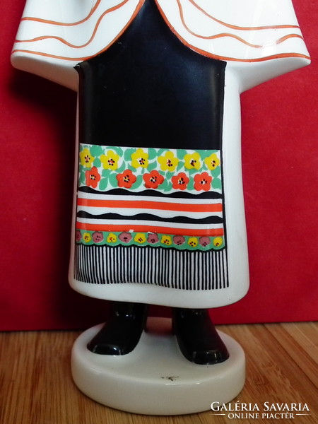 Aquincum porcelain - Matyó boy in national costume with hat 25cm