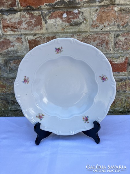 Zsolnay floral porcelain deep plate 24.5 Cm