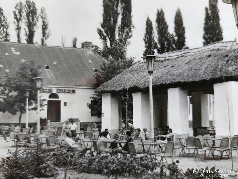 Régi képeslap Balaton fotó levelezőlap Szántód Rév csárda 1964
