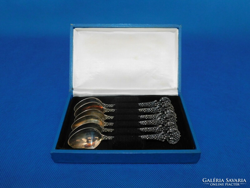 Silver Russian 6-piece tea spoon set 176 gr 14 cm