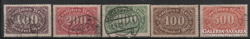 Deutsches Reich 0446 Mi  219-223     10,00 Euró