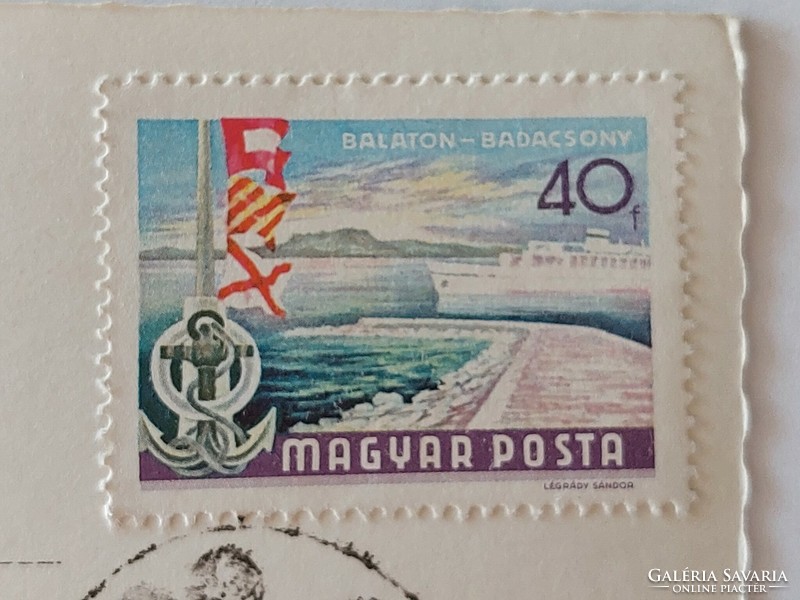 Régi képeslap Balatonszemes Bagolyvár fotó levelezőlap 1968