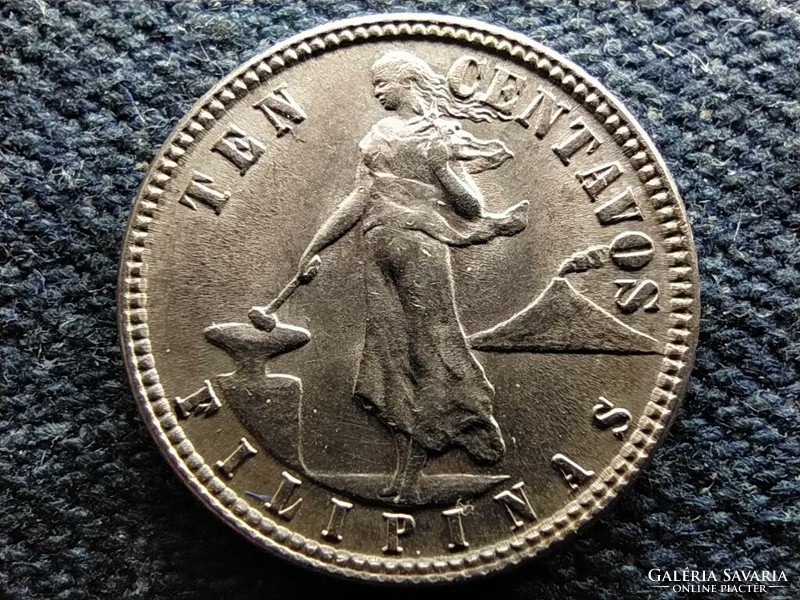 Commonwealth of the Philippines (1935-1946) .750 Silver 10 centavos 1945 d (id65358)