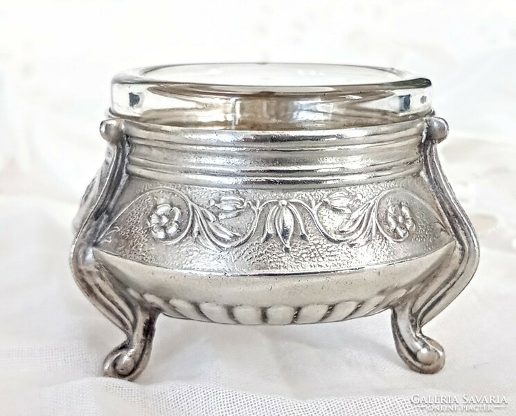 Old Russian silver-plated salt and spice holder 3.5X5.5Cm