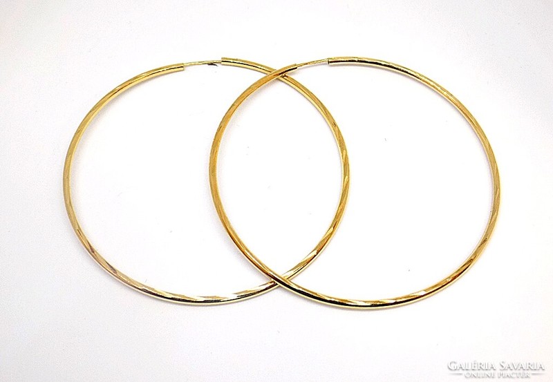 Gold large hoop earrings (zal-au114853)