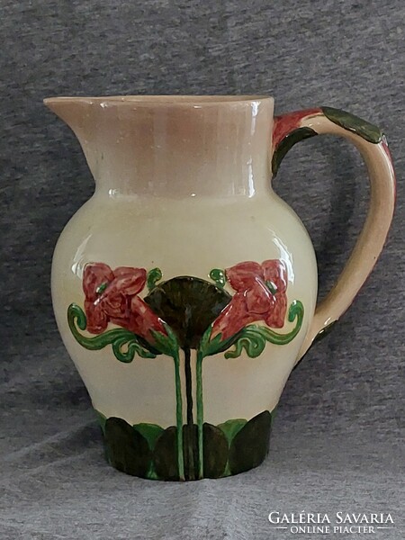 Zsolnay pitcher xix no. It's over, with an imprinted signal
