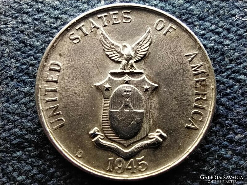 Fülöp-szigetek Nemzetközösség (1935-1946) .750 ezüst 10 centavo 1945 D (id65358)