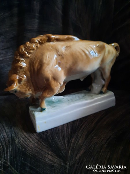 Zsolnay bison porcelain
