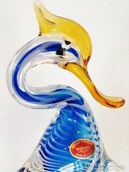Hatalmas régi Muránói művészi üveg kacsa