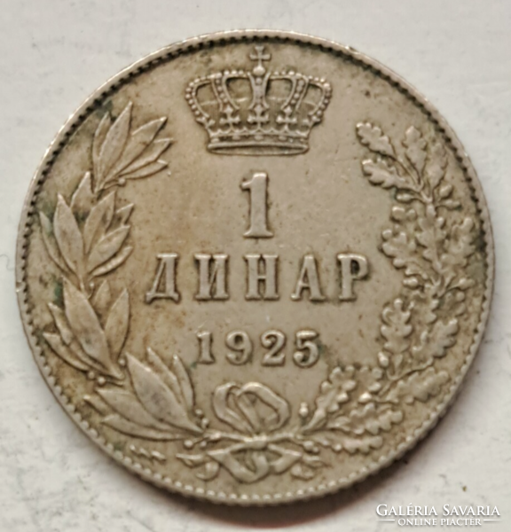 1925. Jugoszláv Királyság I. Sándor 1 Dínár (705)