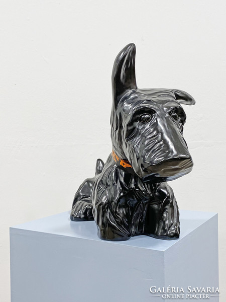 Huge terrier dog statue