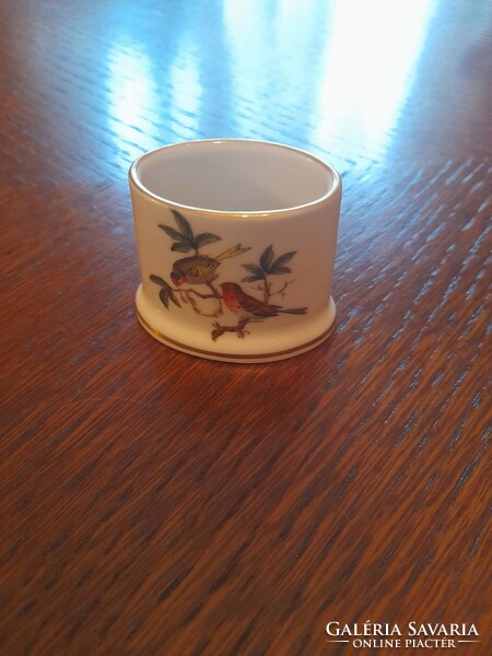 Herend porcelain toothpick holder with Rothschild pattern decor and stamped mark