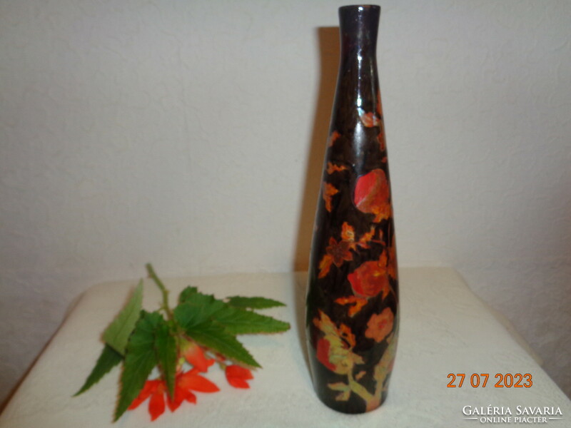 Zsolnay multi-fire decorative vase, 26 cm